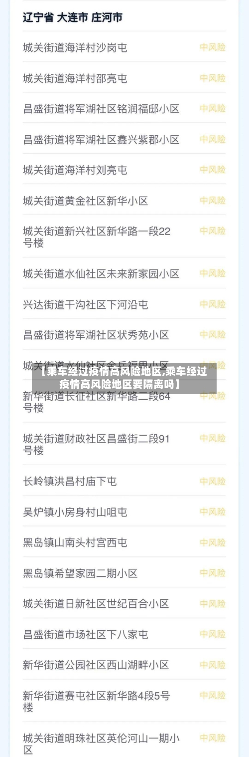 【乘车经过疫情高风险地区,乘车经过疫情高风险地区要隔离吗】