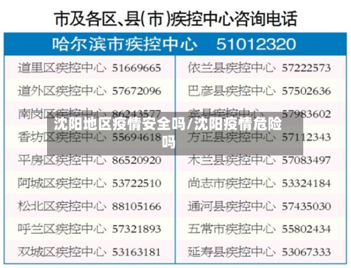 沈阳地区疫情安全吗/沈阳疫情危险吗-第2张图片