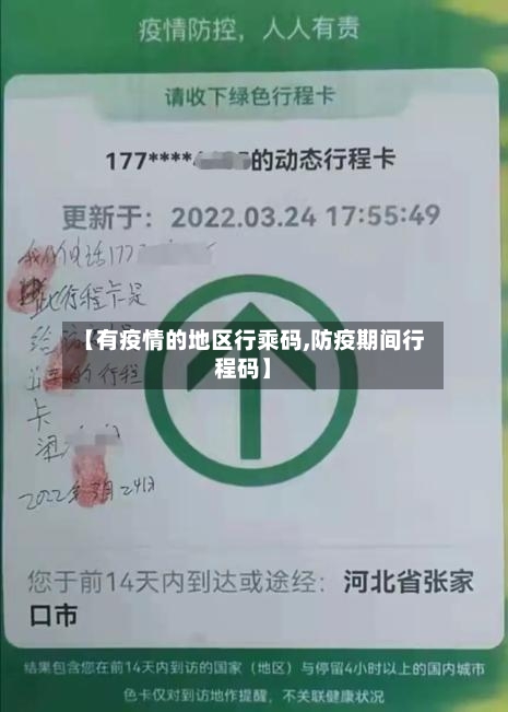 【有疫情的地区行乘码,防疫期间行程码】-第1张图片