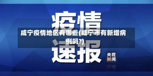 咸宁疫情地区有哪些(咸宁市有新增病例吗?)