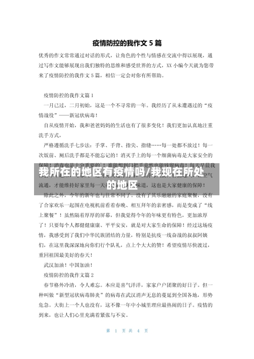 我所在的地区有疫情吗/我现在所处的地区
