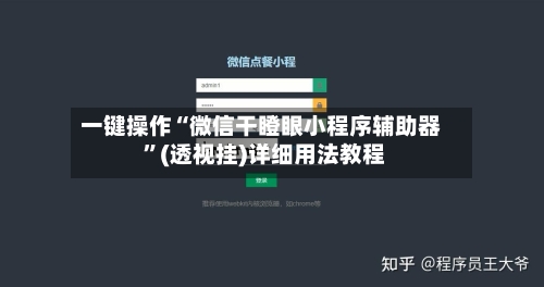 一键操作“微信干瞪眼小程序辅助器 ”(透视挂)详细用法教程-第3张图片