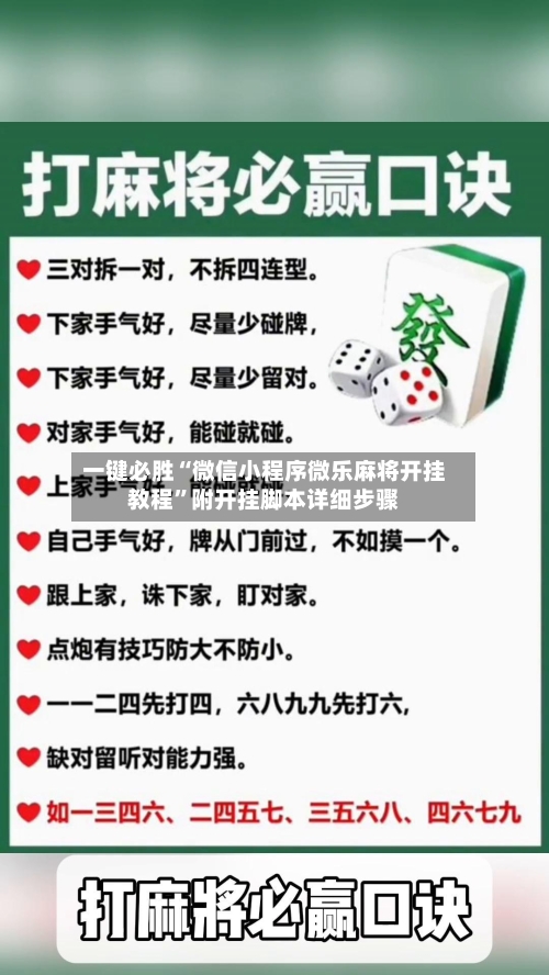 一键必胜“微信小程序微乐麻将开挂教程	”附开挂脚本详细步骤-第3张图片