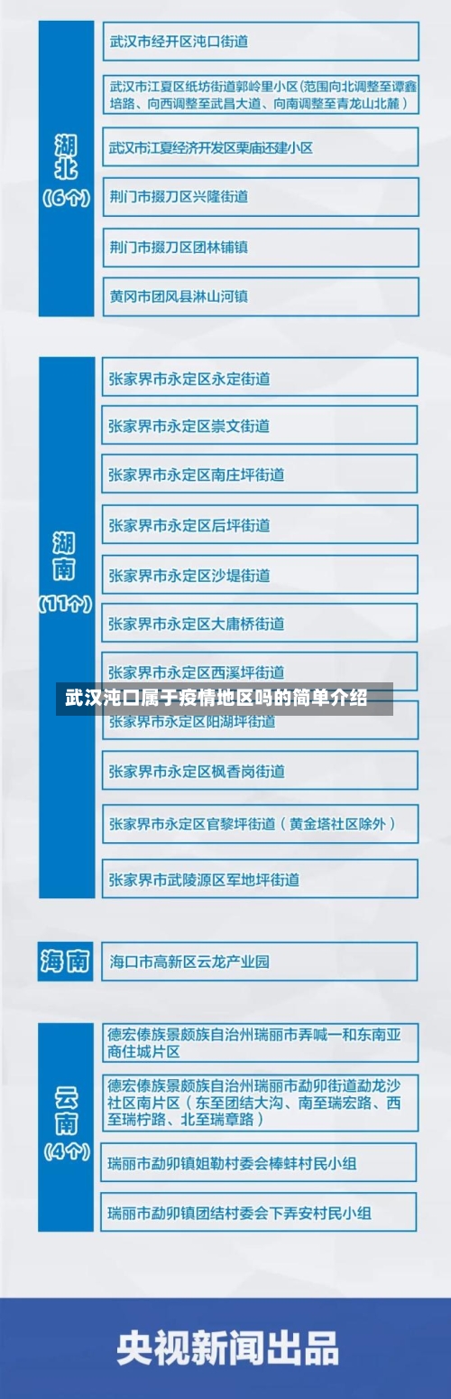 武汉沌口属于疫情地区吗的简单介绍