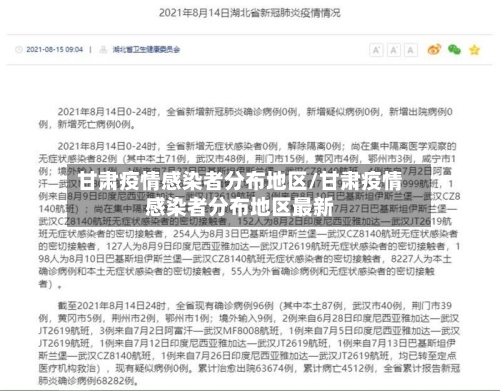 甘肃疫情感染者分布地区/甘肃疫情感染者分布地区最新-第3张图片