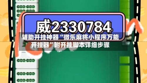 辅助开挂神器“微乐麻将小程序万能开挂器”附开挂脚本详细步骤-第3张图片