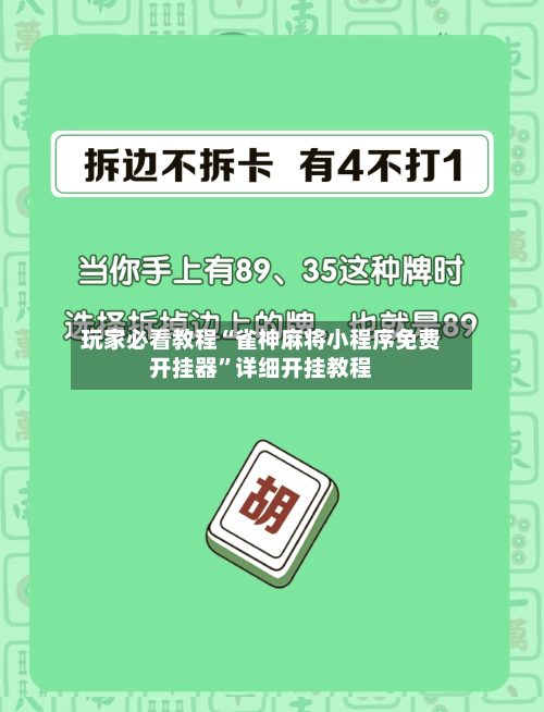 玩家必看教程“雀神麻将小程序免费开挂器”详细开挂教程-第3张图片