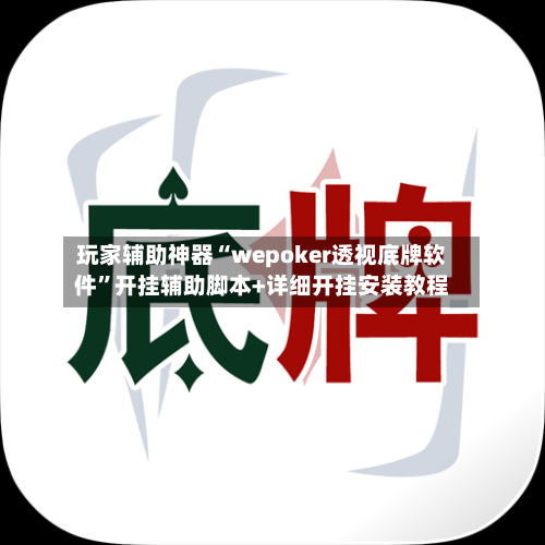 玩家辅助神器“wepoker透视底牌软件”开挂辅助脚本+详细开挂安装教程-第2张图片