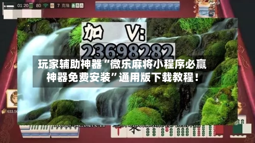 玩家辅助神器“微乐麻将小程序必赢神器免费安装	”通用版下载教程！-第2张图片