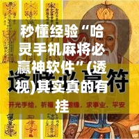 秒懂经验“哈灵手机麻将必赢神软件”(透视)其实真的有挂-第2张图片