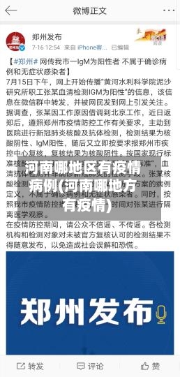 河南哪地区有疫情病例(河南哪地方有疫情)-第3张图片