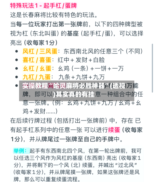 实操教程“哈灵麻将必胜神器”(透视)其实真的有挂-第3张图片