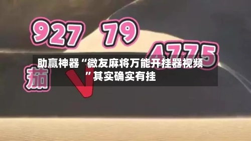 助赢神器“微友麻将万能开挂器视频”其实确实有挂-第3张图片