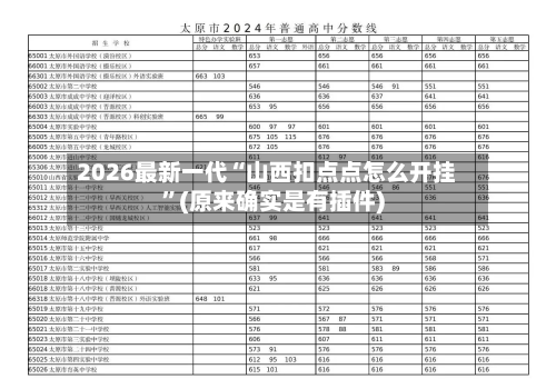2026最新一代“山西扣点点怎么开挂	”(原来确实是有插件)-第2张图片