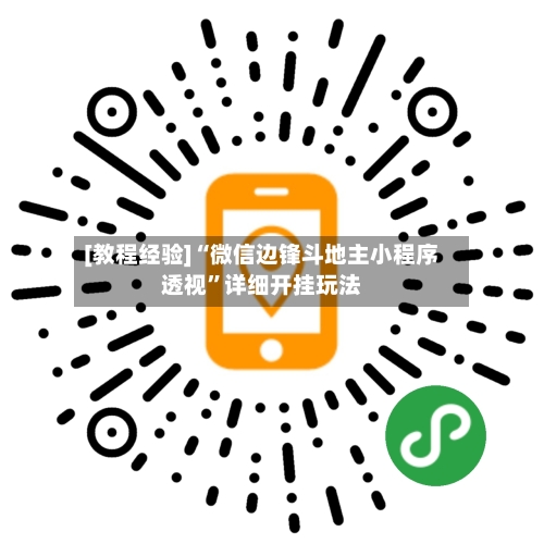 [教程经验]“微信边锋斗地主小程序透视	”详细开挂玩法-第2张图片