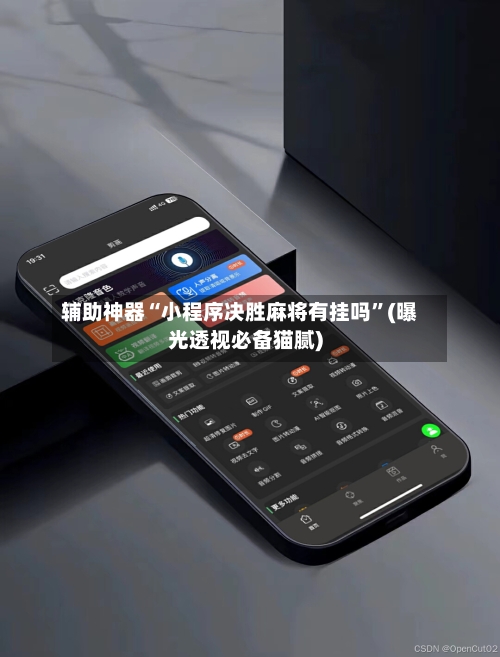 辅助神器“小程序决胜麻将有挂吗”(曝光透视必备猫腻)