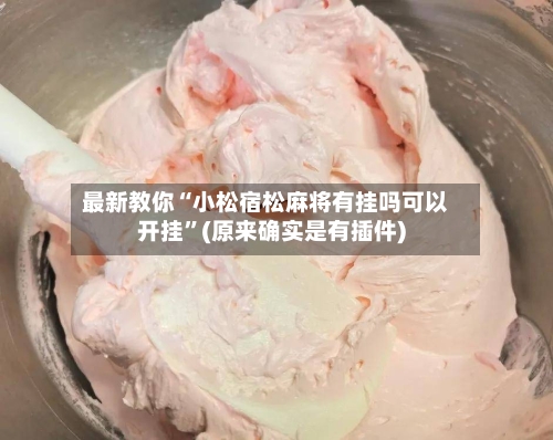 最新教你“小松宿松麻将有挂吗可以开挂”(原来确实是有插件)