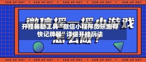 开挂辅助工具“微信小程序微乐跑得快记牌器	”详细开挂玩法-第2张图片