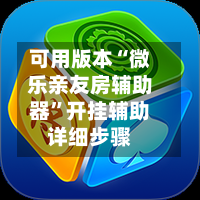 可用版本“微乐亲友房辅助器”开挂辅助详细步骤-第3张图片