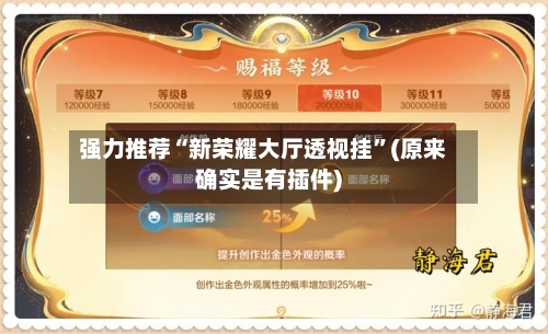 强力推荐“新荣耀大厅透视挂	”(原来确实是有插件)-第2张图片