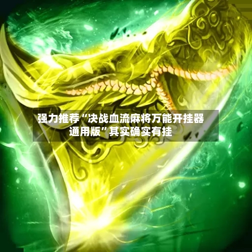 强力推荐“决战血流麻将万能开挂器通用版”其实确实有挂-第2张图片