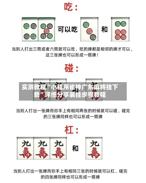 实测教程“小程序雀神广东麻将挂下载”详细分享装挂步骤教程-第3张图片