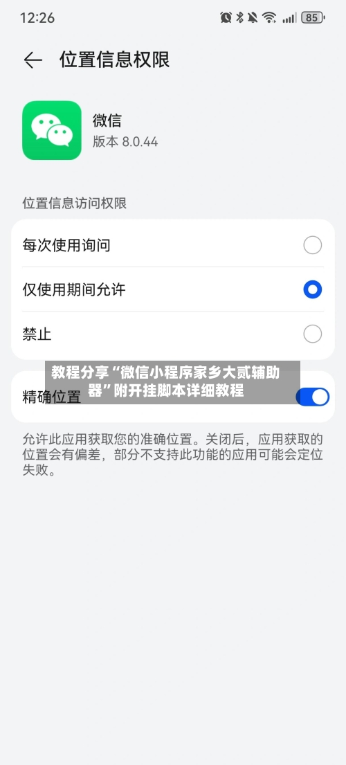 教程分享“微信小程序家乡大贰辅助器”附开挂脚本详细教程-第2张图片