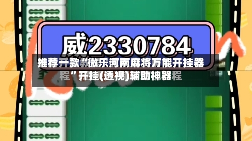 推荐一款“微乐河南麻将万能开挂器”开挂(透视)辅助神器-第3张图片