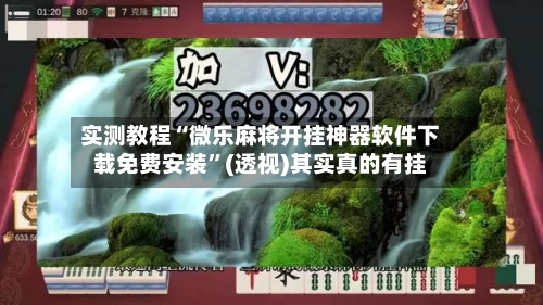 实测教程“微乐麻将开挂神器软件下载免费安装	”(透视)其实真的有挂-第2张图片