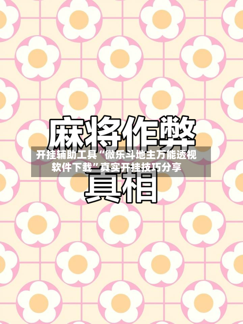 开挂辅助工具“微乐斗地主万能透视软件下载	”真实开挂技巧分享-第3张图片