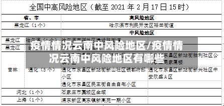 疫情情况云南中风险地区/疫情情况云南中风险地区有哪些