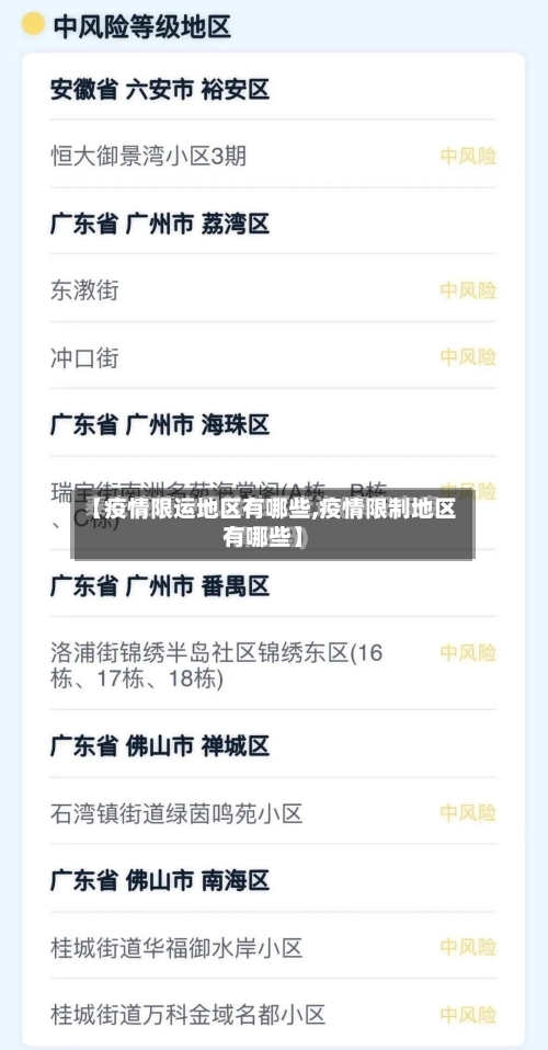 【疫情限运地区有哪些,疫情限制地区有哪些】-第1张图片