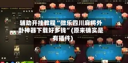 辅助开挂教程“微乐四川麻将外卦神器下载好多钱	”(原来确实是有插件)-第2张图片