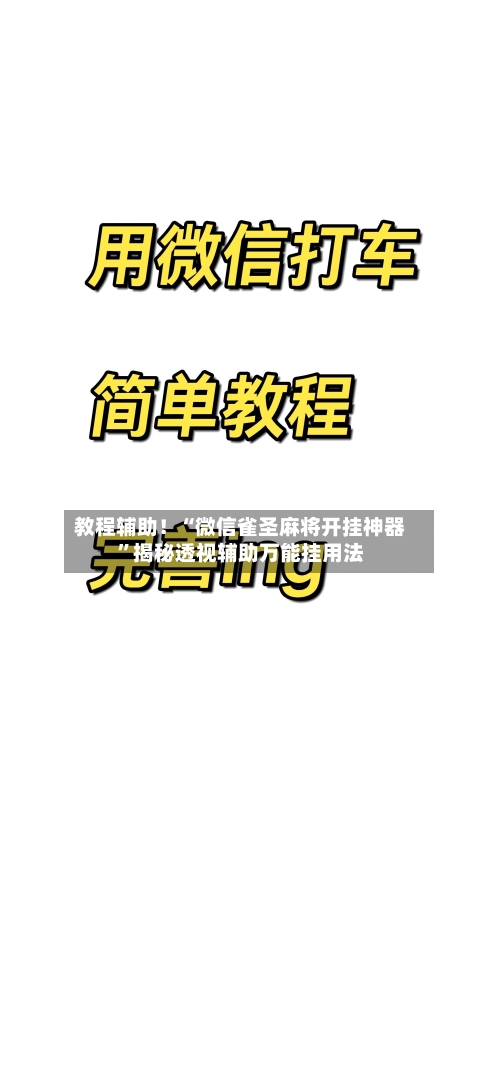 教程辅助！“微信雀圣麻将开挂神器”揭秘透视辅助万能挂用法-第3张图片