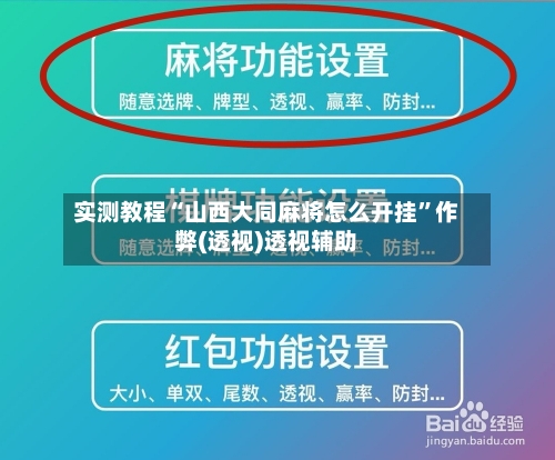 实测教程“山西大同麻将怎么开挂”作弊(透视)透视辅助-第3张图片