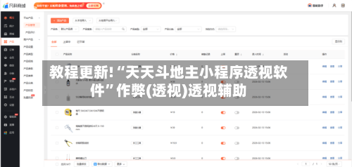 教程更新!“天天斗地主小程序透视软件”作弊(透视)透视辅助-第2张图片