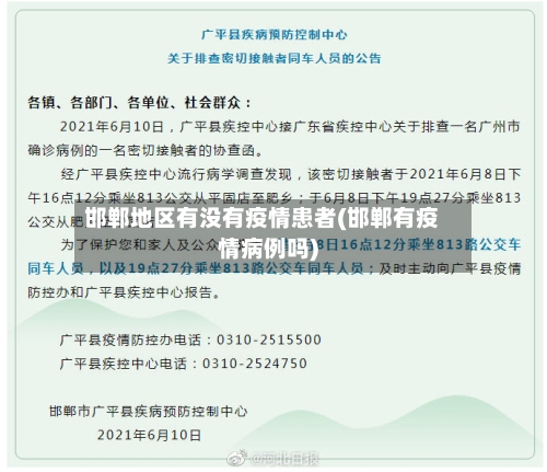 邯郸地区有没有疫情患者(邯郸有疫情病例吗)-第2张图片