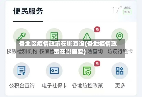 各地区疫情政策在哪查询(各地疫情政策在哪里查)-第2张图片