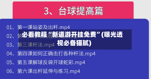 必看教程“新道游开挂免费	”(曝光透视必备猫腻)-第2张图片