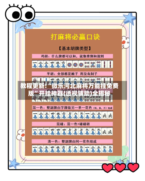 教程更新!“微乐河北麻将万能挂免费版	”开挂神器{透视辅助}全揭秘-第2张图片