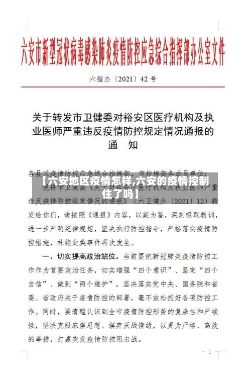 【六安地区疫情怎样,六安的疫情控制住了吗】-第2张图片