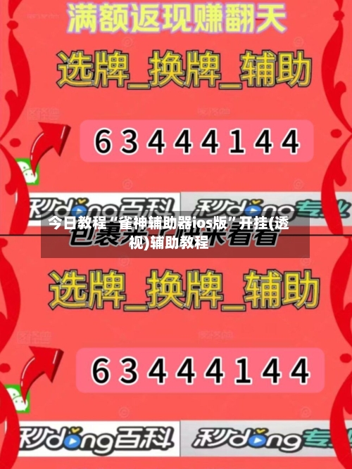今日教程“雀神辅助器ios版	”开挂(透视)辅助教程-第2张图片