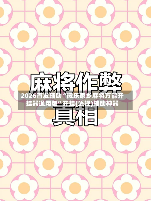 2026首发辅助“微乐家乡麻将万能开挂器通用版”开挂(透视)辅助神器-第3张图片