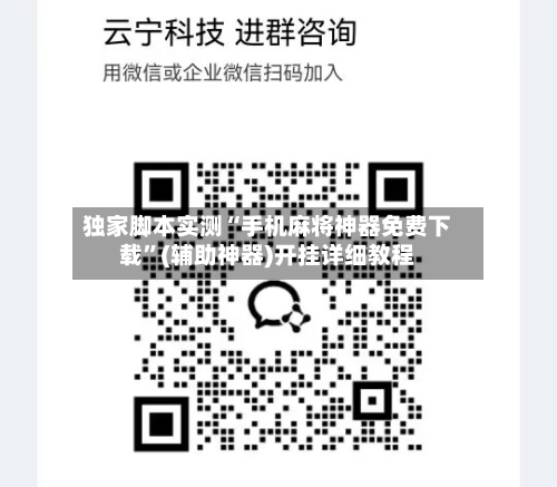 独家脚本实测“手机麻将神器免费下载”(辅助神器)开挂详细教程-第2张图片