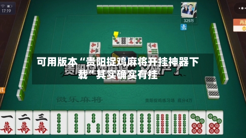 可用版本“贵阳捉鸡麻将开挂神器下载”其实确实有挂-第2张图片