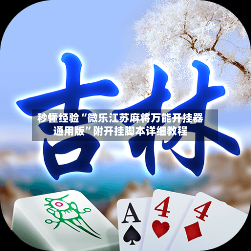秒懂经验“微乐江苏麻将万能开挂器通用版”附开挂脚本详细教程-第2张图片