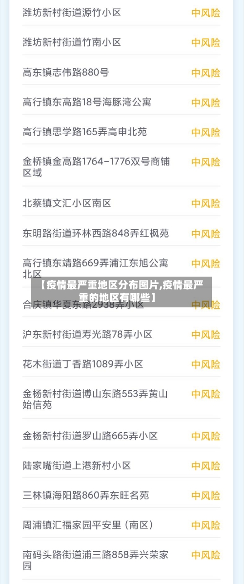 【疫情最严重地区分布图片,疫情最严重的地区有哪些】
