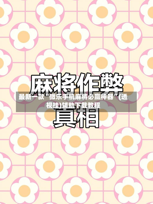 最新一款“微乐手机麻将必赢神器”(透视挂)辅助下载教程-第2张图片