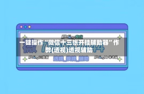 一键操作“微信十三张开挂辅助器”作弊(透视)透视辅助-第3张图片