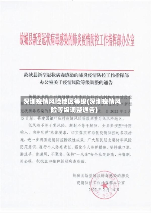 深圳疫情风险地区等级(深圳疫情风险等级调整通告)-第2张图片